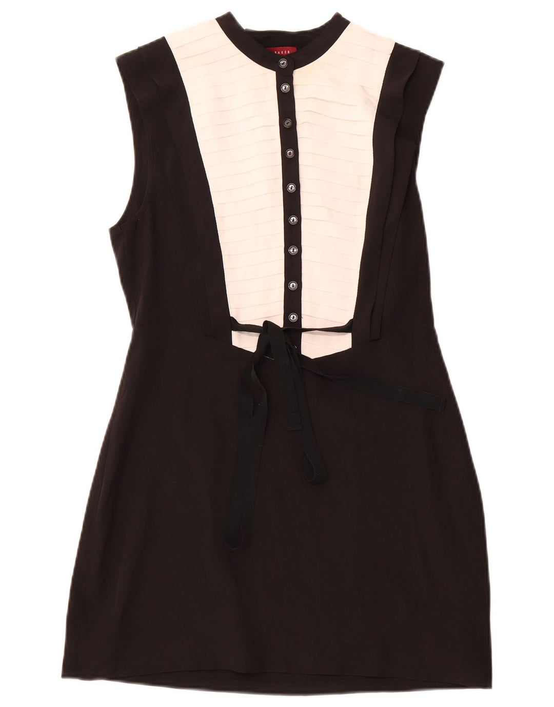 TED BAKER Ženska haljina A-kroja bez rukava, veličina 2, mala crna boja