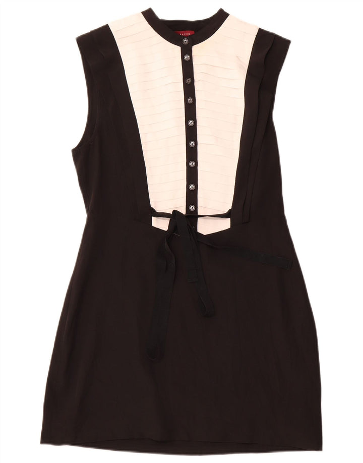 TED BAKER Ženska haljina A-kroja bez rukava, veličina 2, mala crna boja