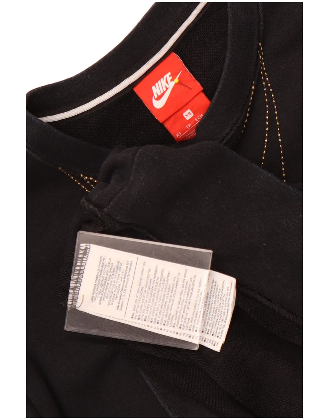 NIKE Ženska prekomjerna trenirka s grafičkim motivima UK 6 XS crni pamuk