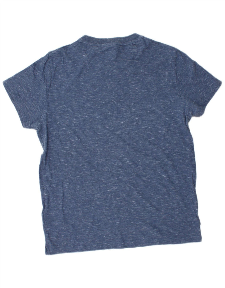 SUPERDRY Mens T-Shirt Top Large Blue Flecked Cotton Vintage Superdry and Second-Hand Superdry from Messina Hembry 