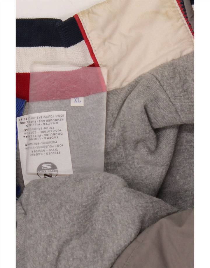 NORTH SAILS Muška bombaška jakna s grafičkim motivima UK 42 XL Sivi poliamid u blokovima boja