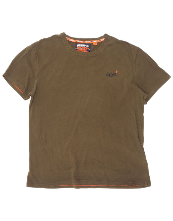 Superdry muška majica kratkih rukava XL kaki pamuk