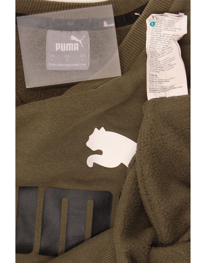 PUMA muška majica s grafičkim motivima, veliki kaki pamuk
