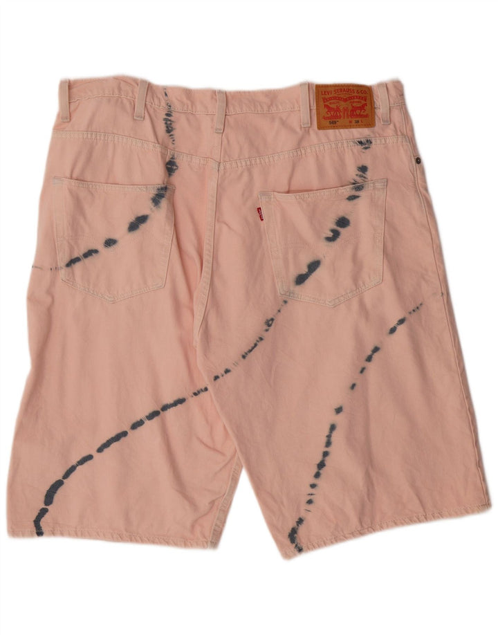 LEVI'S Muške 569 traper kratke hlače W38 XL Pink Tie Dye Pamuk