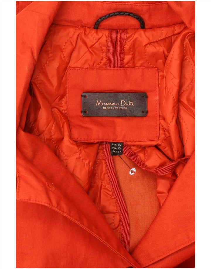 Massimo Dutti ženska bomber jakna s kapuljačom UK 18 XL narančasti poliester