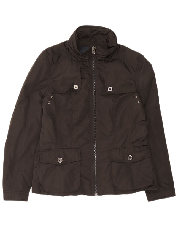 Zara ženska pomoćna jakna UK 16 veliki crni poliester