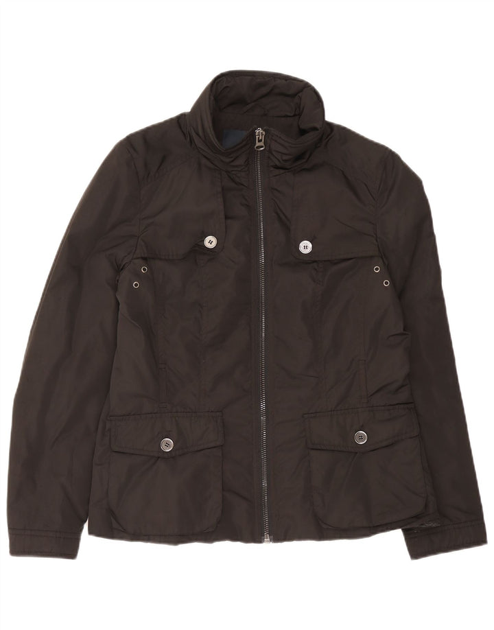 Zara ženska pomoćna jakna UK 16 veliki crni poliester