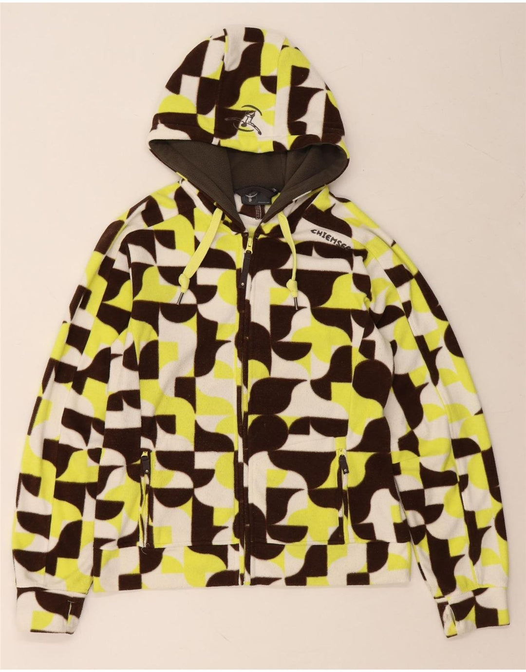 CHIEMSEE Ženska jakna od flisa s kapuljačom UK 18 XL Višebojni geometrijski