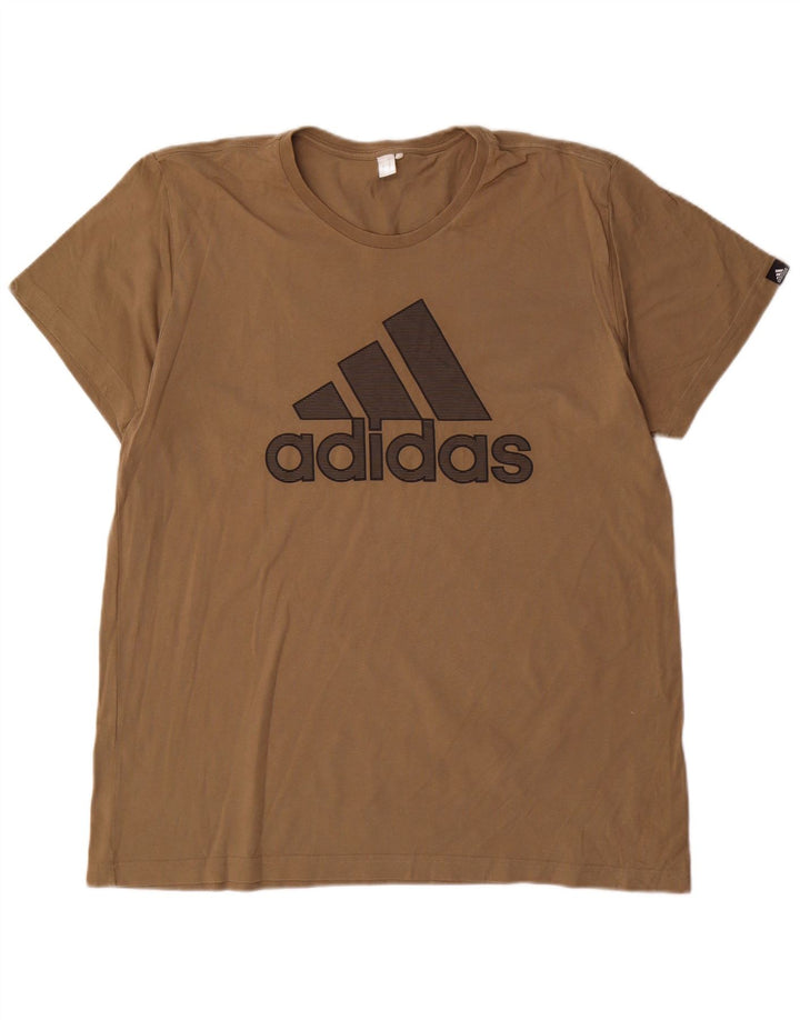 Adidas muška velika smeđa majica s grafičkim motivima