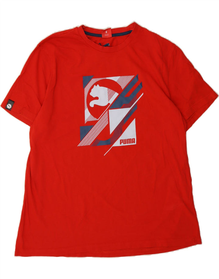 PUMA Mens Graphic T-Shirt Top 2XL Red Cotton Vintage Puma and Second-Hand Puma from Messina Hembry 