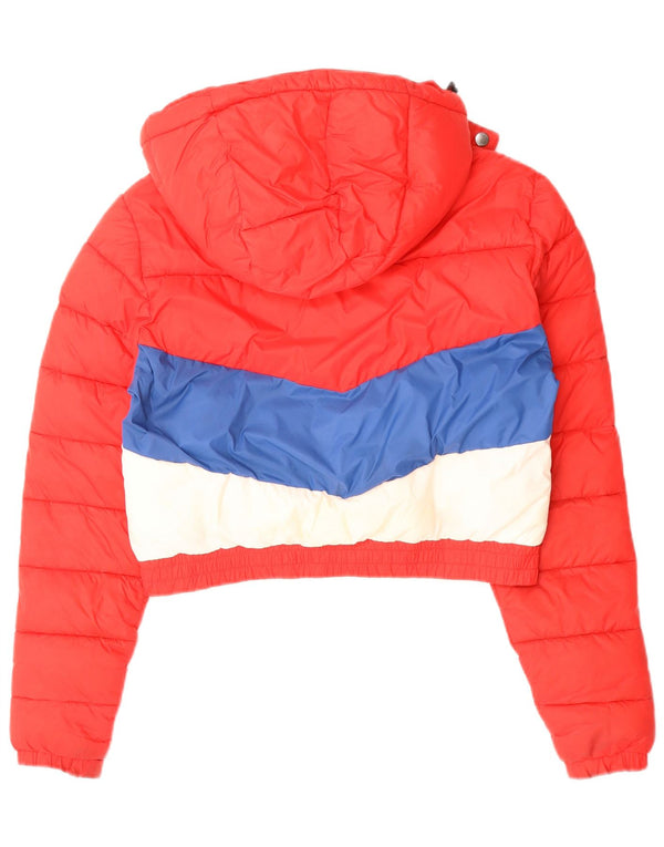 SUPERDRY ženska podstavljena jakna s kapuljačom UK 10 Small Red Colourblock