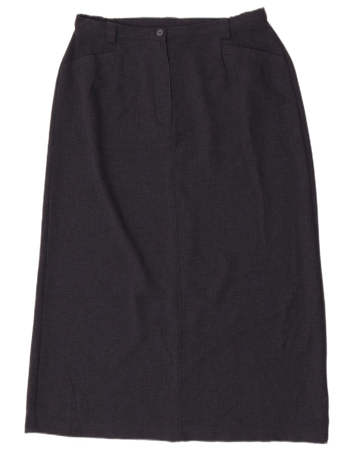 Marks & Spencer ženska midi suknja UK 16 Large W32 tamnoplavi poliester