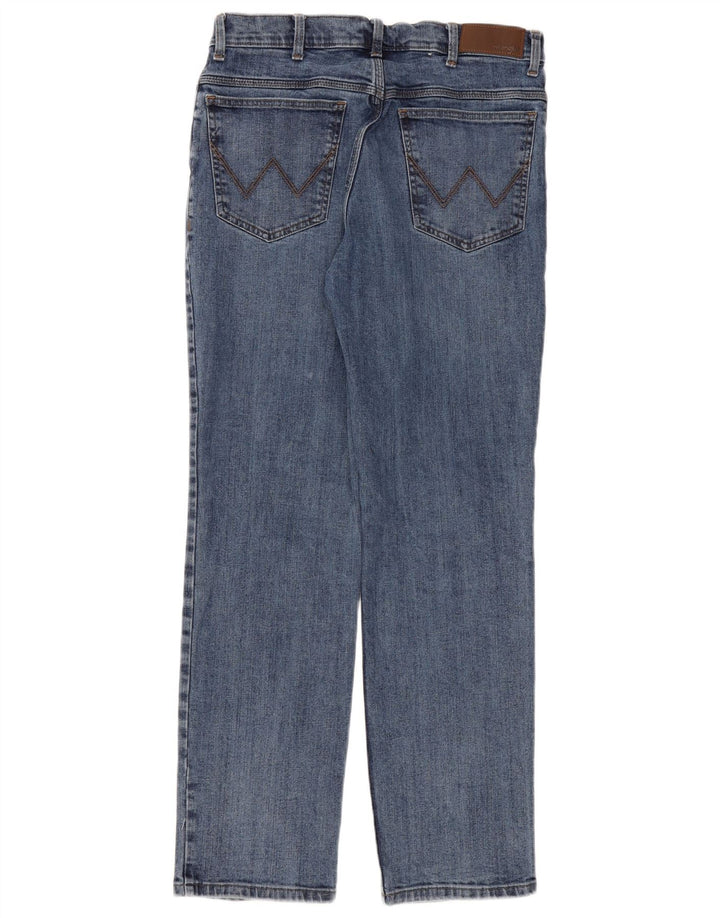 Wrangler muške ravne traperice W34 L32 plavi pamuk