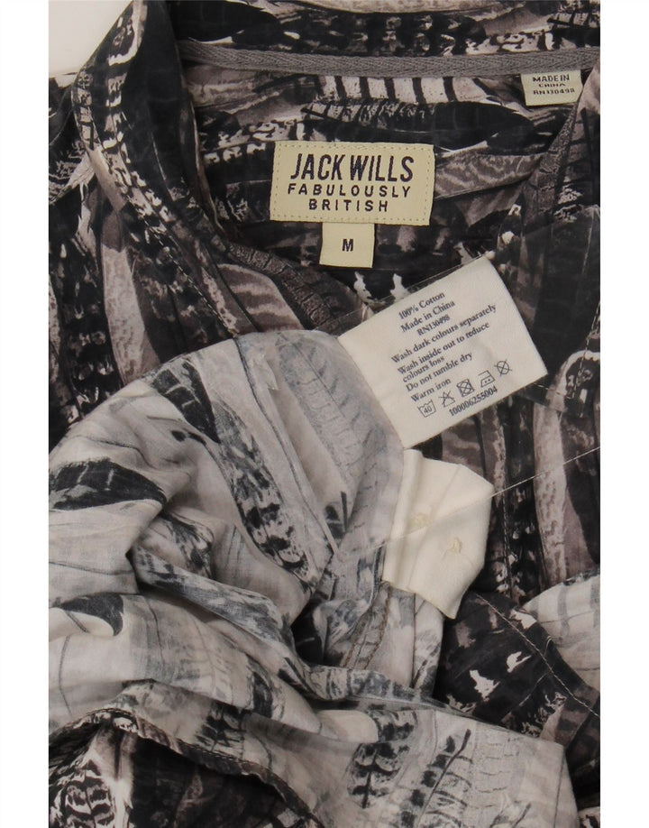 Jack Wills muška košulja s apstraktnim uzorkom, srednje sivi pamuk