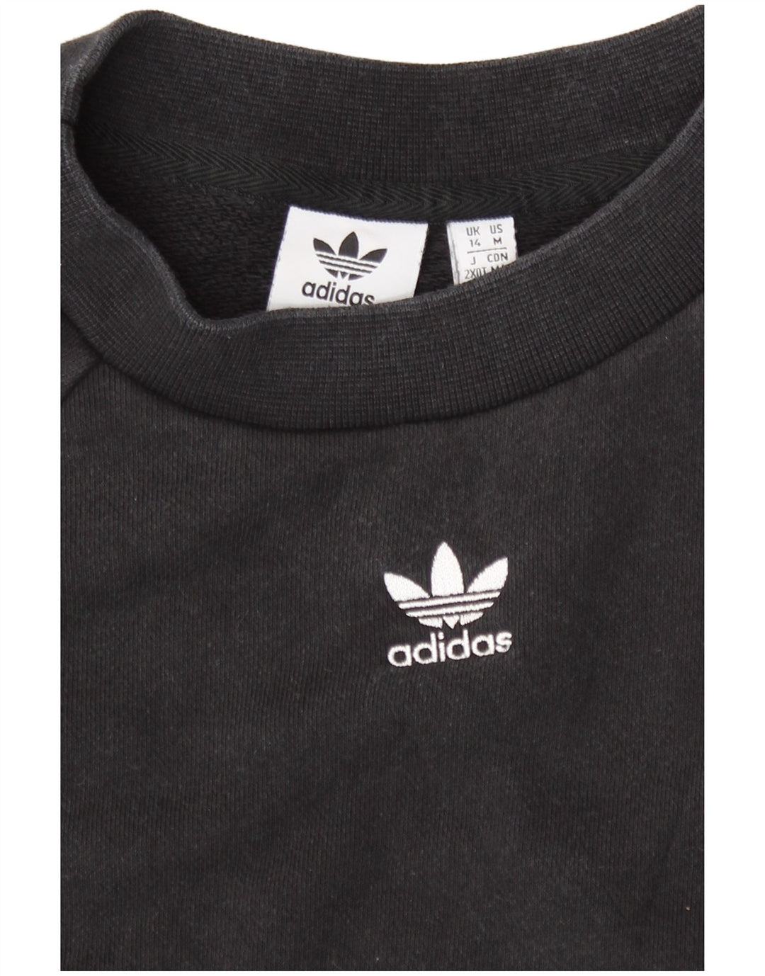 Adidas Ženska majica s kratkim rukavima UK 14 Srednji crni pamuk
