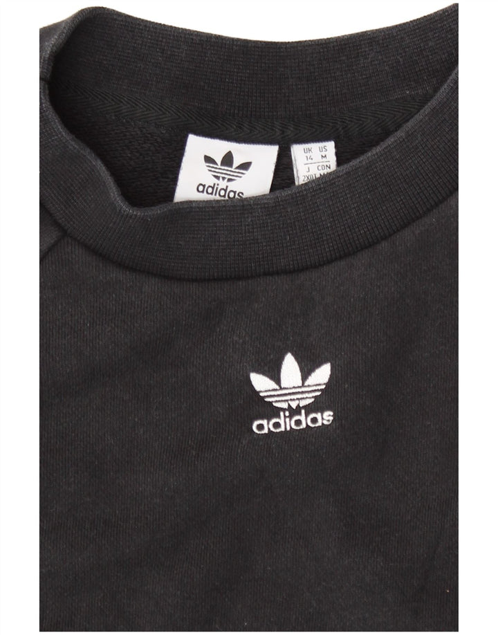 Adidas Ženska majica s kratkim rukavima UK 14 Srednji crni pamuk