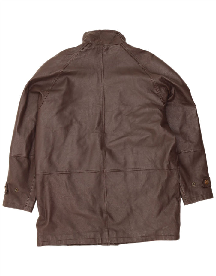 Vintage muška kožna jakna UK 40 velika smeđa koža