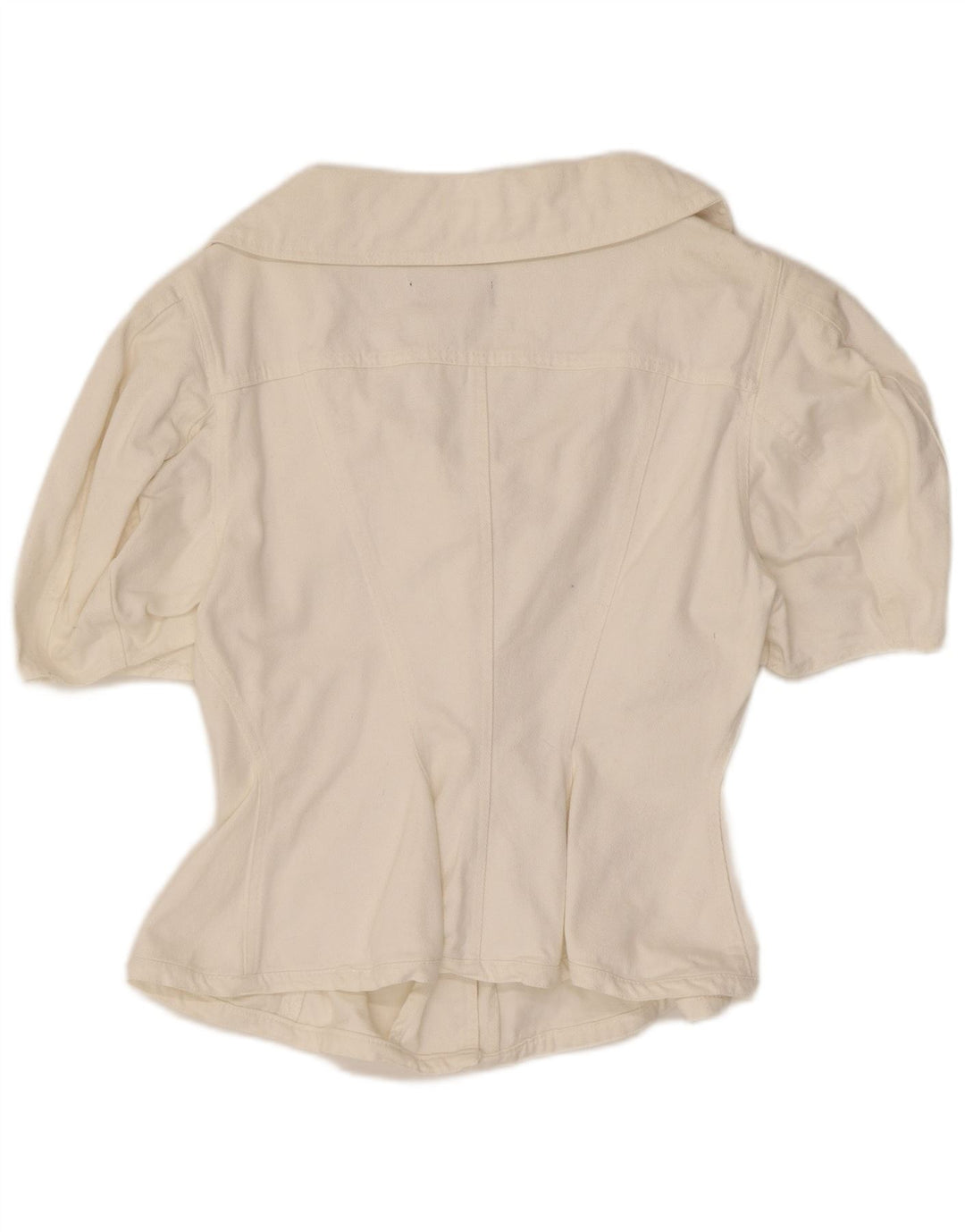 Vintage ženska košulja kratkih rukava UK 12 Srednje bijela