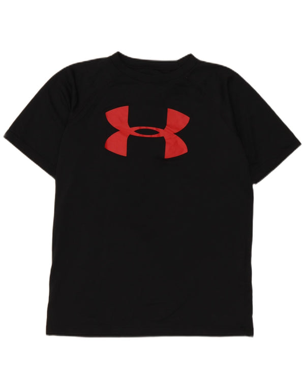 Under Armour Boys Heat Gear Graphic majica kratkih rukava 9-10 Years srednje crna