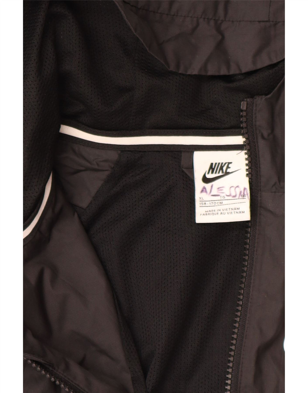 NIKE Kišna jakna s kapuljačom za dječake 13-14 godina XL crni poliester