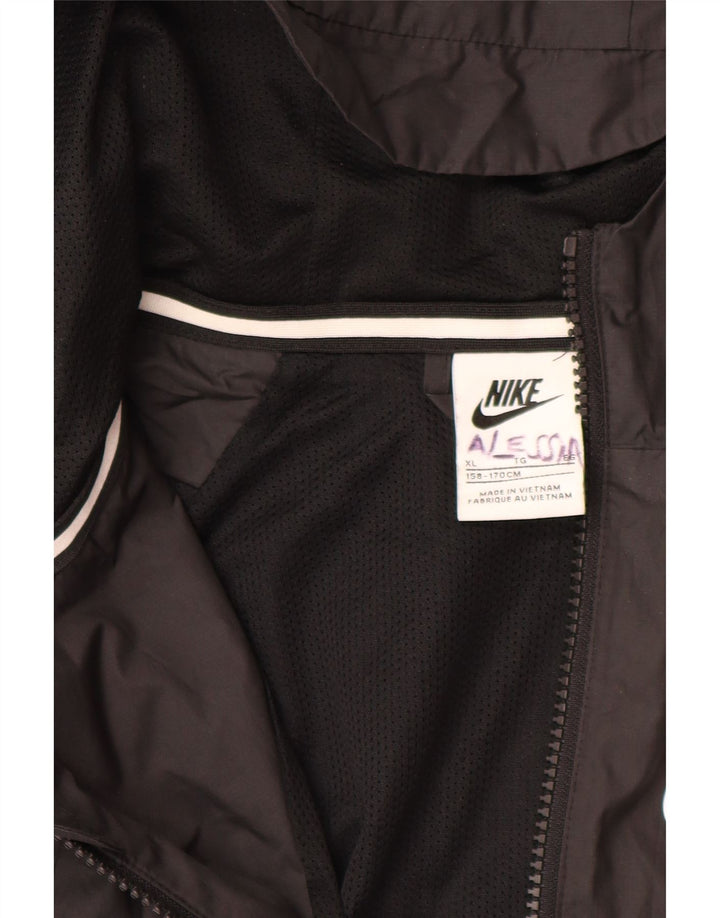 NIKE Kišna jakna s kapuljačom za dječake 13-14 godina XL crni poliester