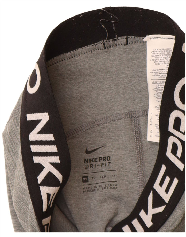 Nike Ženske Dri Fit grafičke tajice UK 6 XS sivi poliester