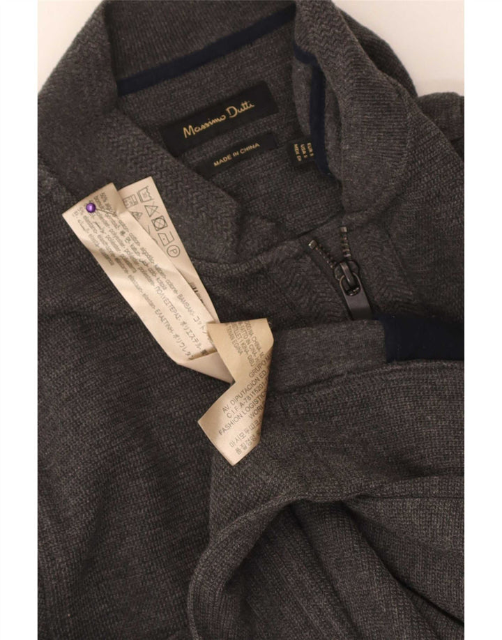 Massimo Dutti muški kardigan pulover mali sivi pamuk