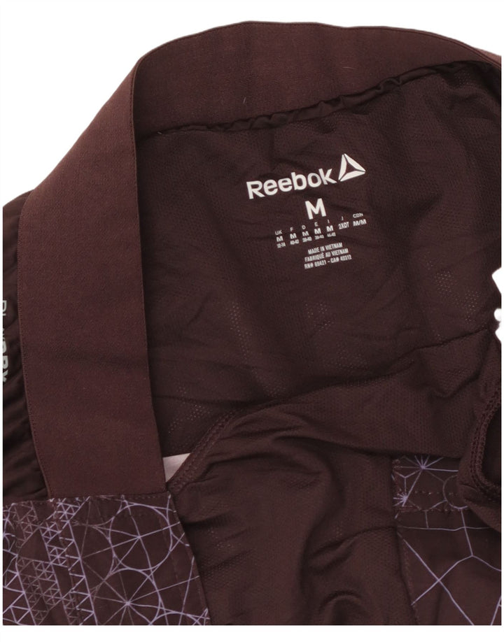 REEBOK Ženske kratke hlače za plivanje s grafičkim motivima UK 12/14 srednje smeđe geometrijske boje
