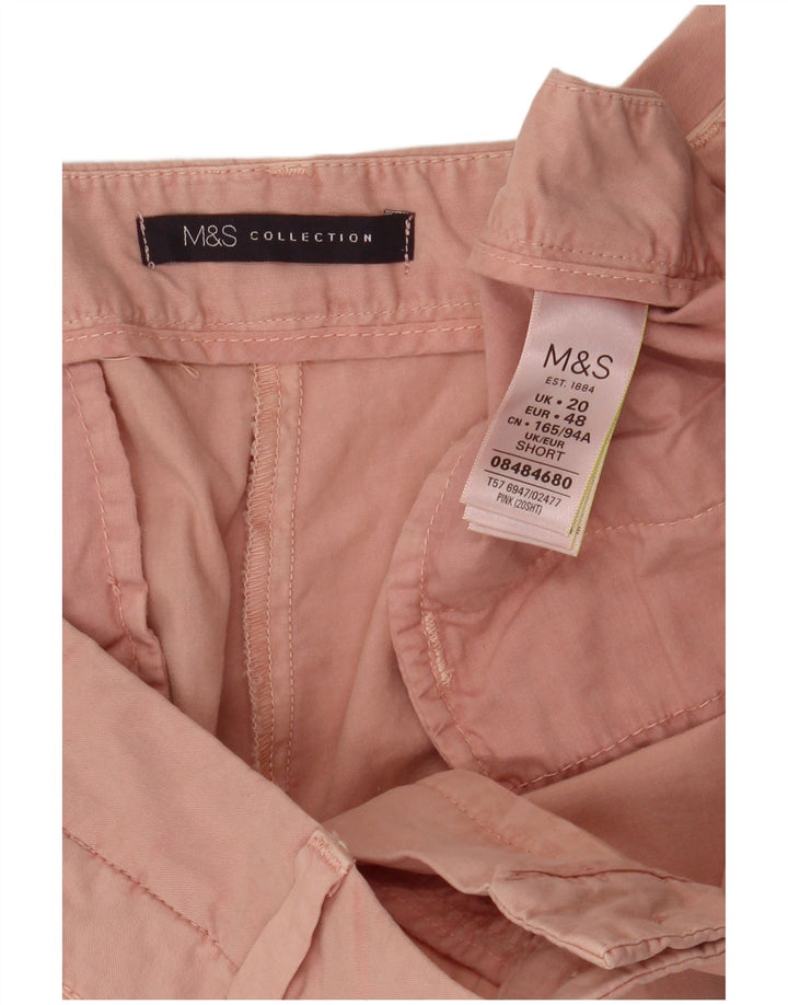 Marks & Spencer ženske uske chino hlače UK 20 2XL W40 L26 Pink Comics
