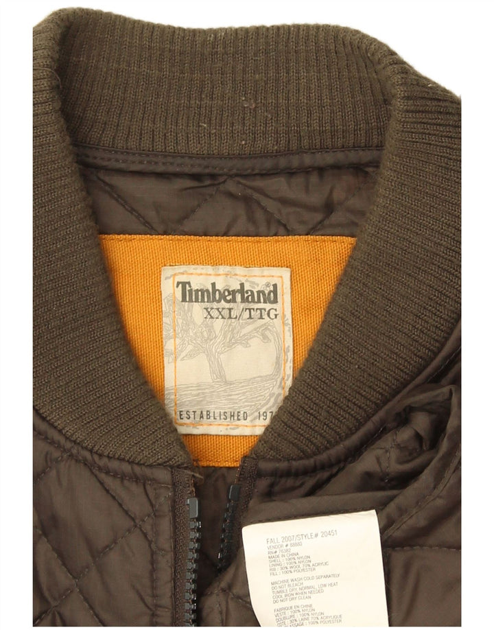 Timberland muška prošivena jakna UK 44 2XL kaki najlon