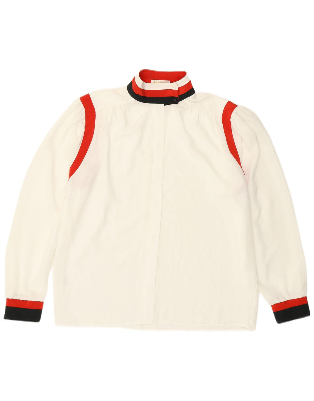 Mona ženska košulja bluza UK 14 veliki bijeli poliester u boji