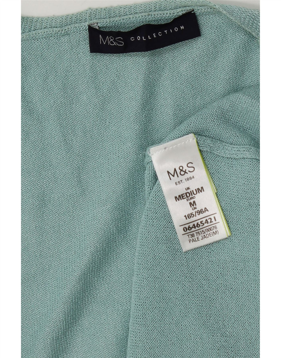 Marks & Spencer ženski dugi kardigan pulover UK 12 srednje tirkizne boje