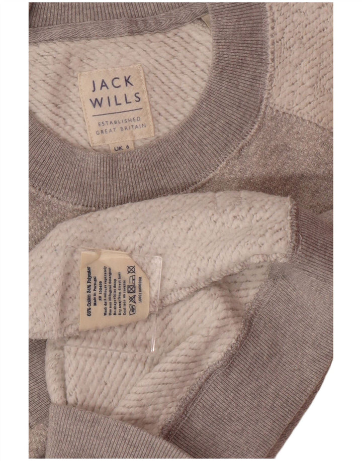 JACK WILLS Ženska majica s kratkim rukavima UK 6 XS Pamuk u boji
