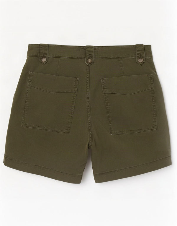 MINT VELVET Ženske chino kratke hlače visokog struka UK 10 male W28 kaki pamuk