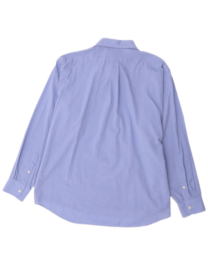 CHAPS Mens Shirt Size 18 18 1/2 2XL Blue Cotton