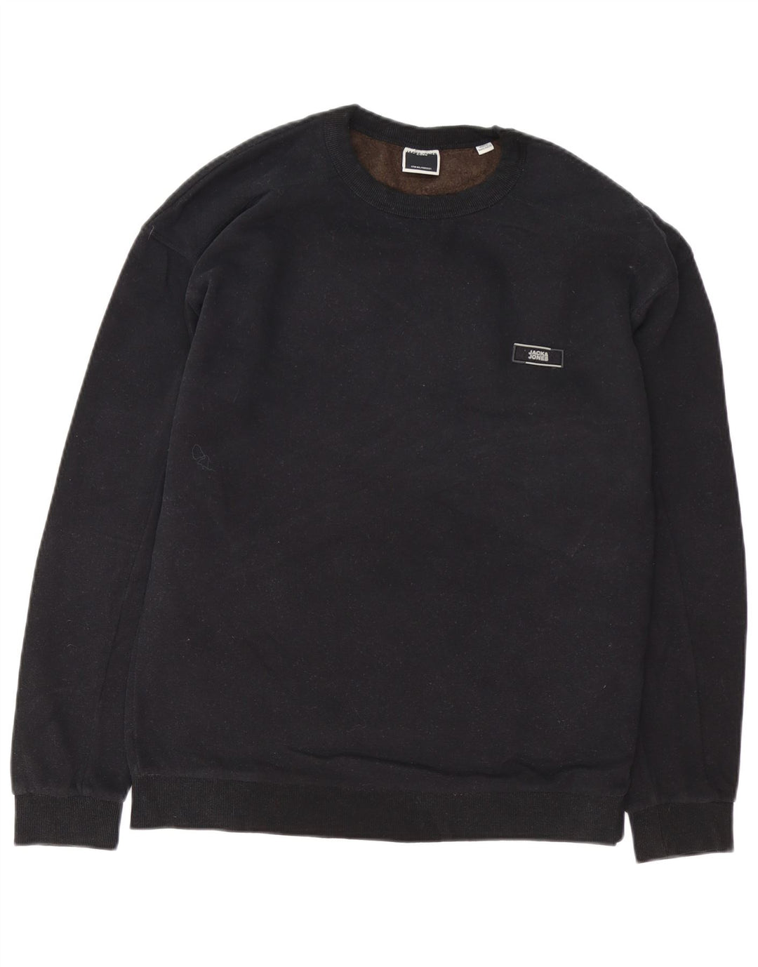 JACK & JONES Veliki crni pamučni muški džemper s motivom Core