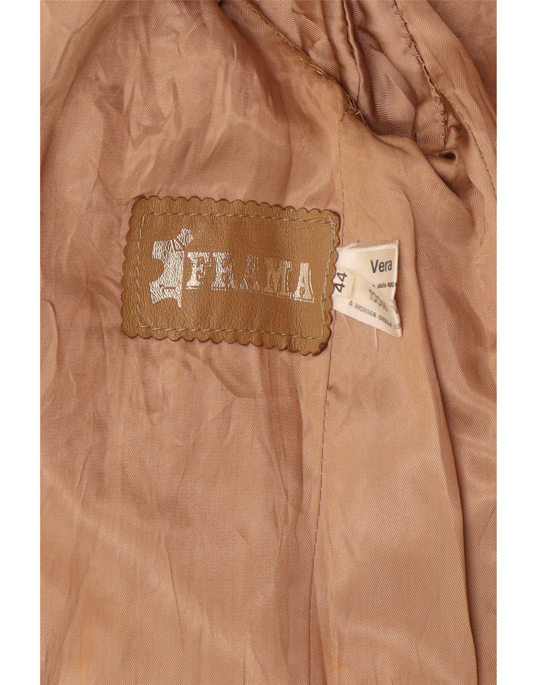 Vintage ženska jakna sa 2 gumba IT 44 srednje bež kožna klasična