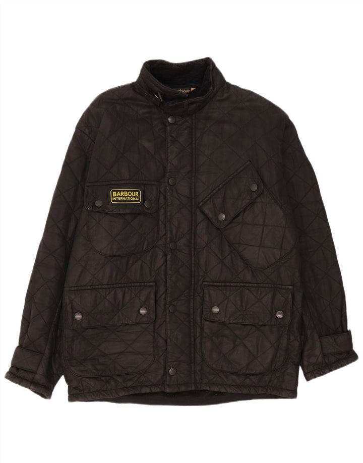 Barbour muška prošivena jakna UK 40 veliki crni pamuk