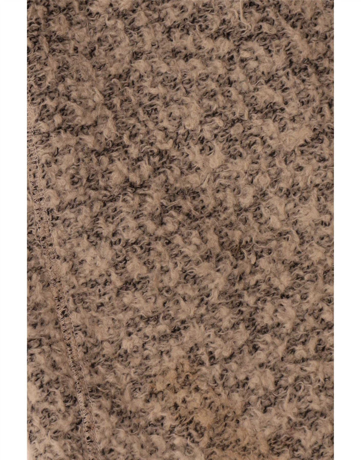 Zara ženski preveliki kaput UK 10 Small Beige Flecked Wool