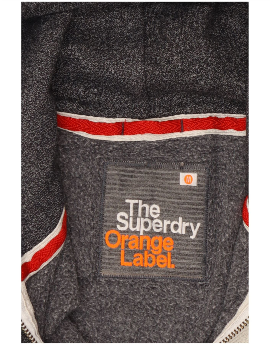 Superdry muški pulover s kapuljačom s patentnim zatvaračem, srednje sivi flekasti pamuk