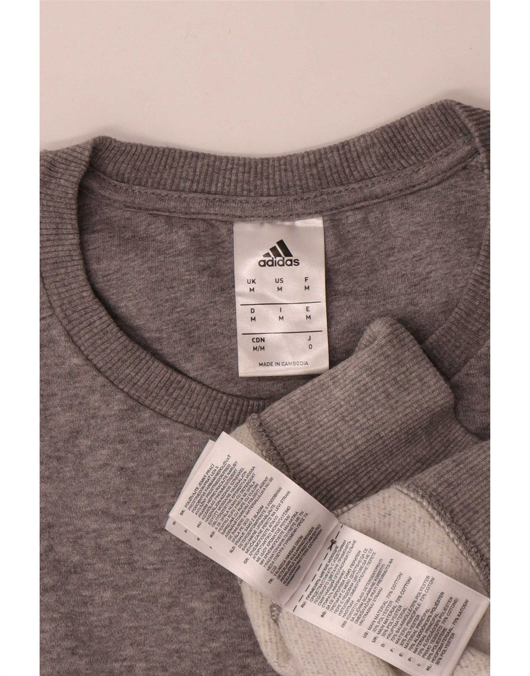 Adidas muška majica s kratkim rukavima, srednje sivi flekasti pamuk