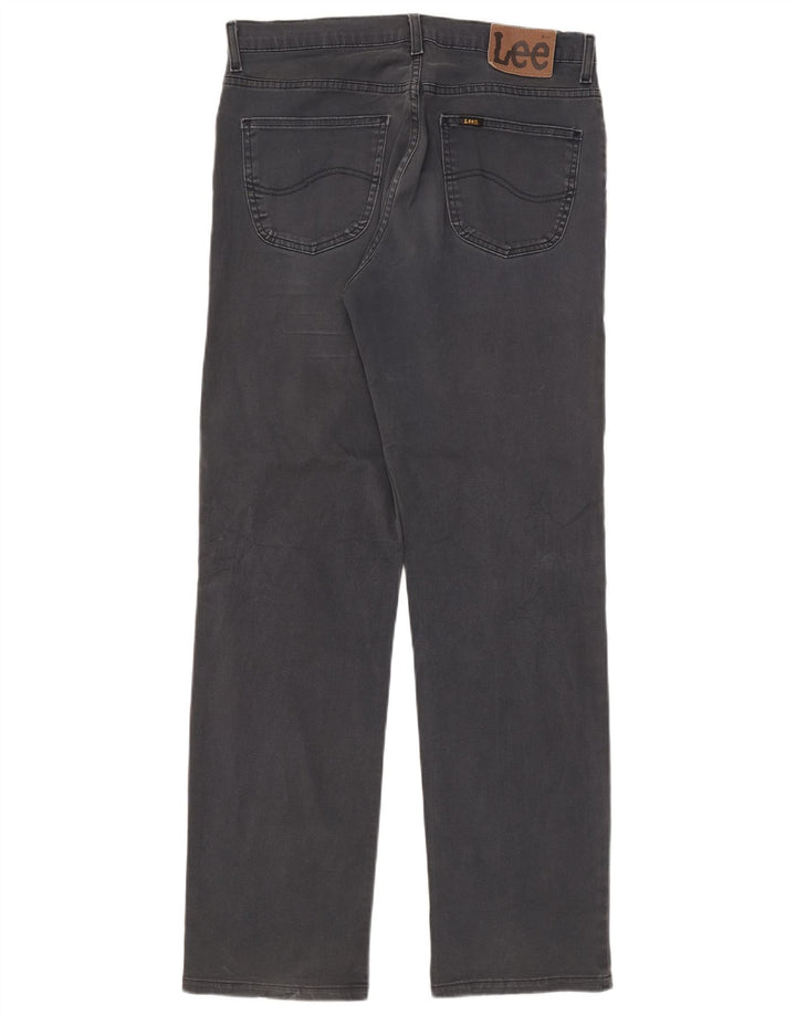 Lee Mens Straight Jeans W33 L34 Sivi pamuk