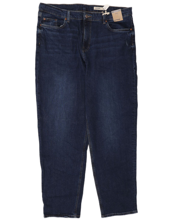 Marks & Spencer ženske Boyfriend sužene traperice UK 20 2XL W38 L33 tamnoplave