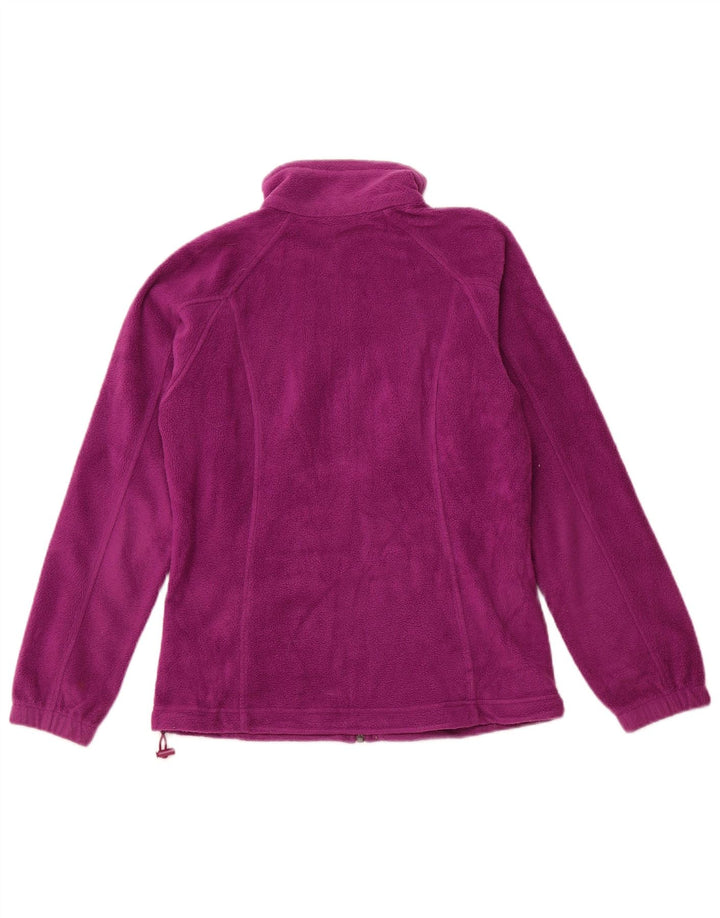 COLUMBIA Womens Fleece Jacket UK 10 Small Purple Polyester