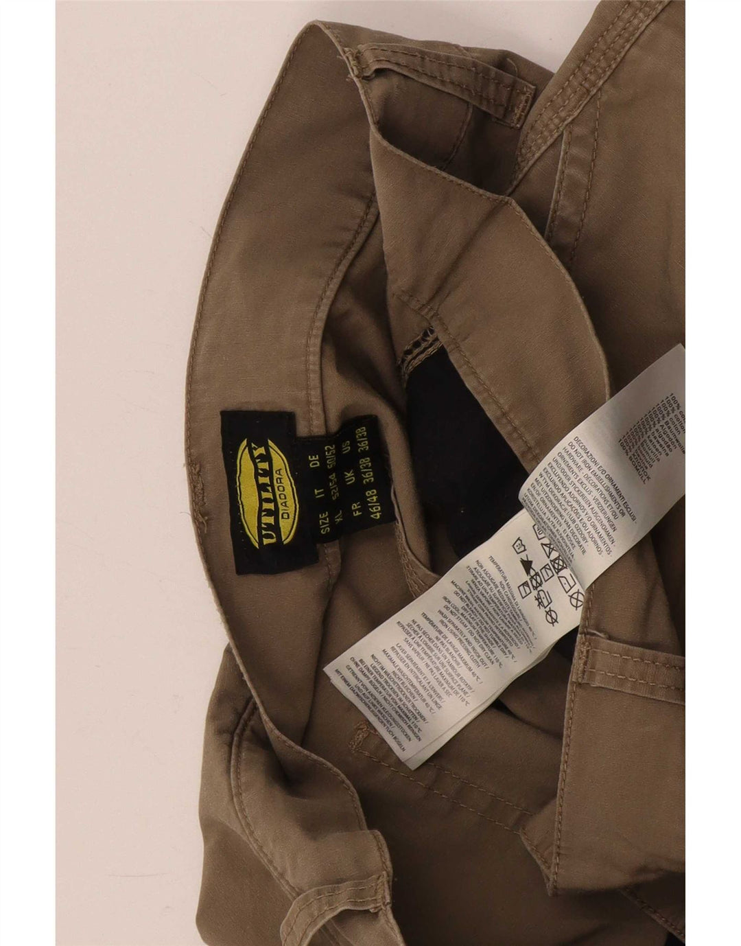 Diadora muške kargo kratke hlače XL W38 bež pamuk