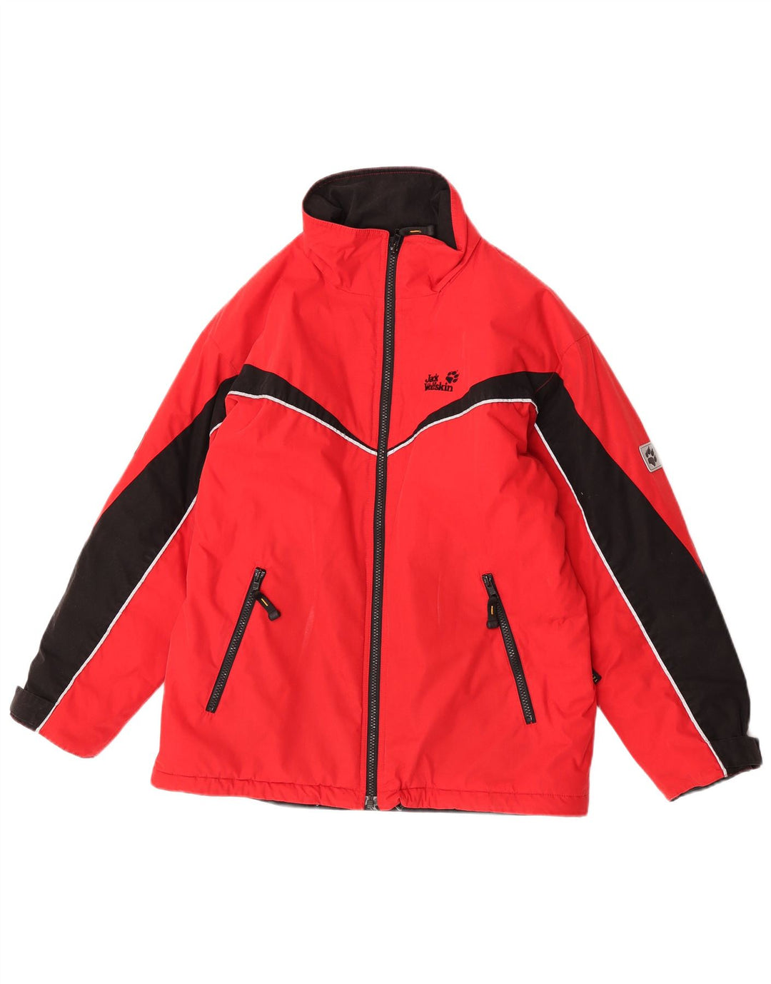 Vjetrovka Jack Wolfskin za dječake 11-12 godina crvena poliester u boji