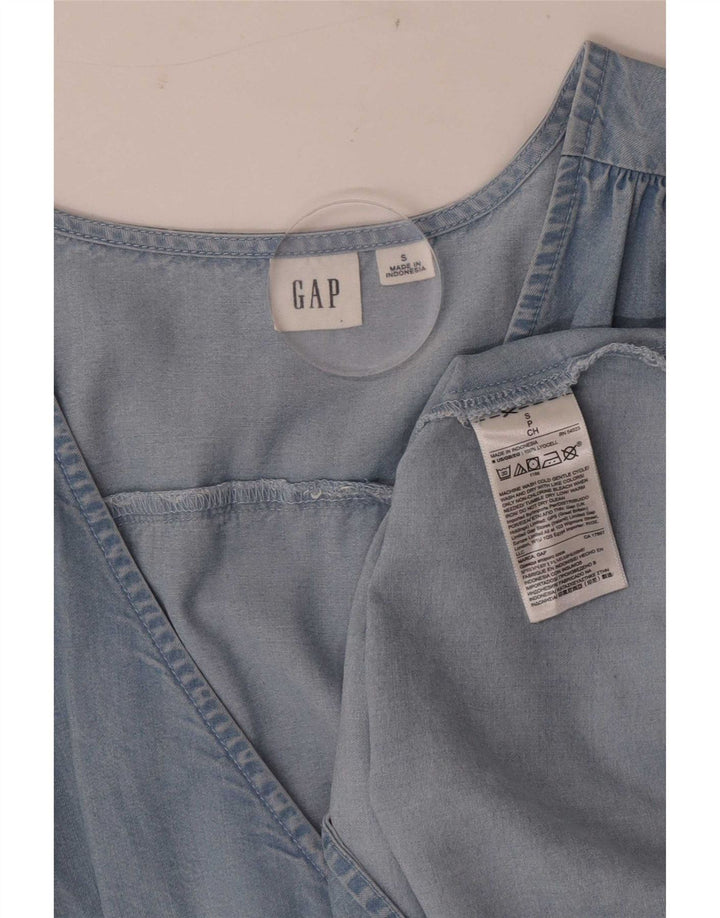 Gap ženska prevelika haljina od trapera UK 10 Small Blue Lyocell