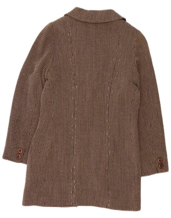 Mariella Burani Ženska dugačka jakna sako s 5 gumba UK 16 Large Brown