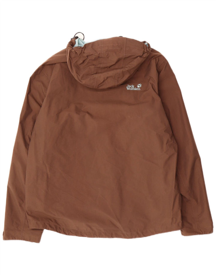 Jack Wolfskin muška kišna jakna s kapuljačom UK 36/38 srednje smeđi poliamid