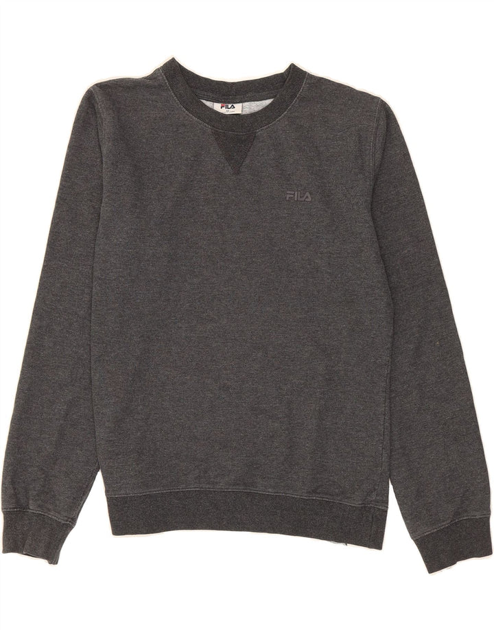 FILA Womens Sweatshirt Jumper UK 14 Medium Grey Cotton Vintage Fila and Second-Hand Fila from Messina Hembry 